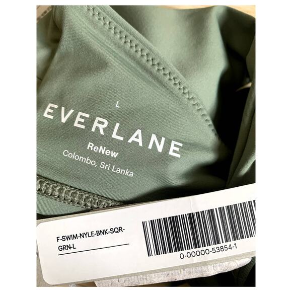 Everlane The Square Neck Bikini Top in Green L NWT - Picture 5 of 7